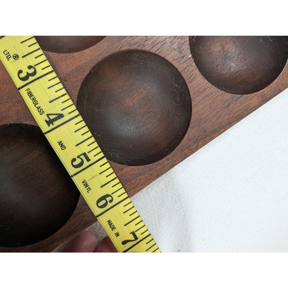 Vintage World Wide Games Wooden Mancala Board Game Delaware Ohio Handmade Pieces