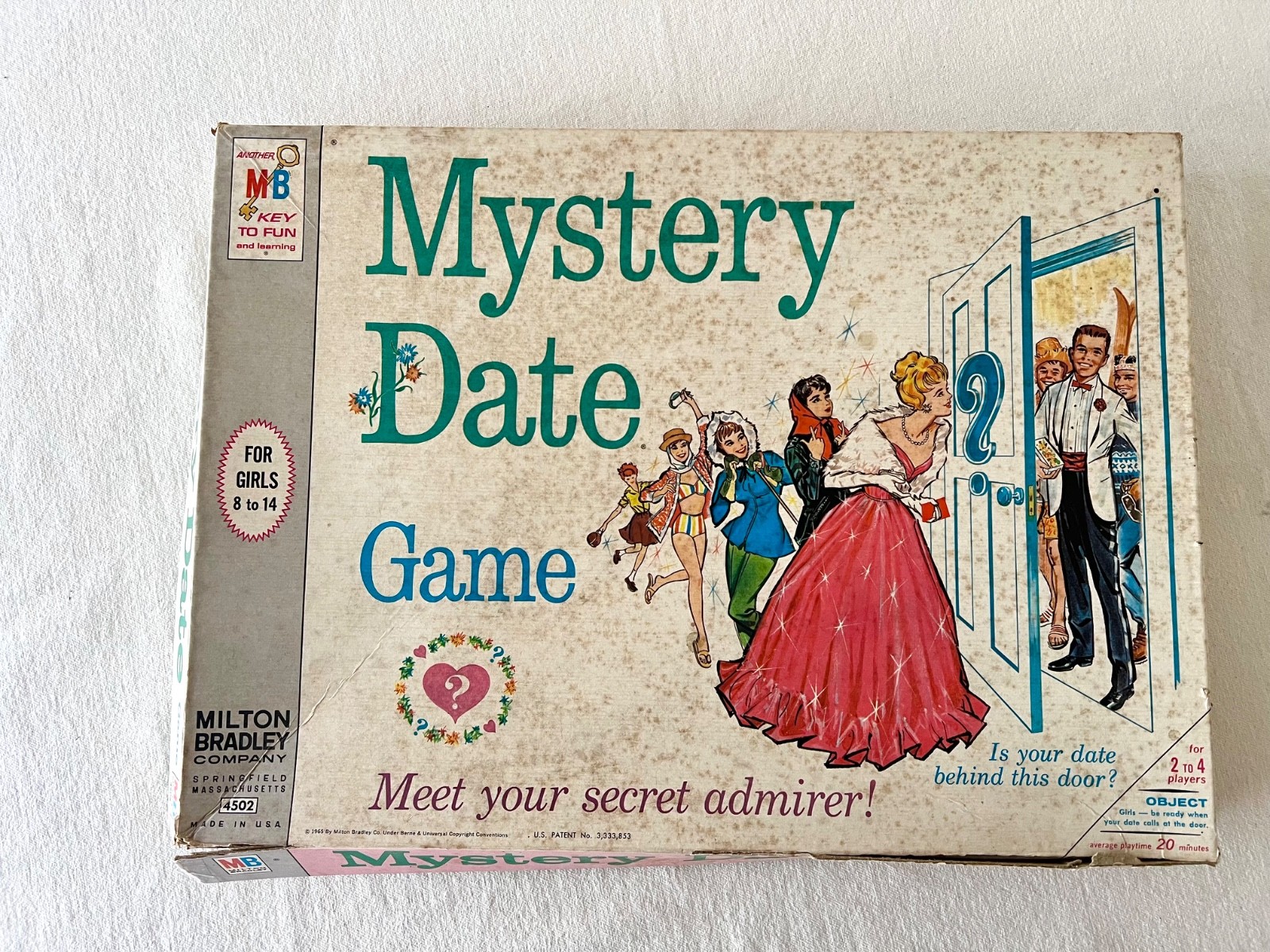 Vintage 1965 Mystery Date Game By Milton Bradley Complete Unused Cards W/Box