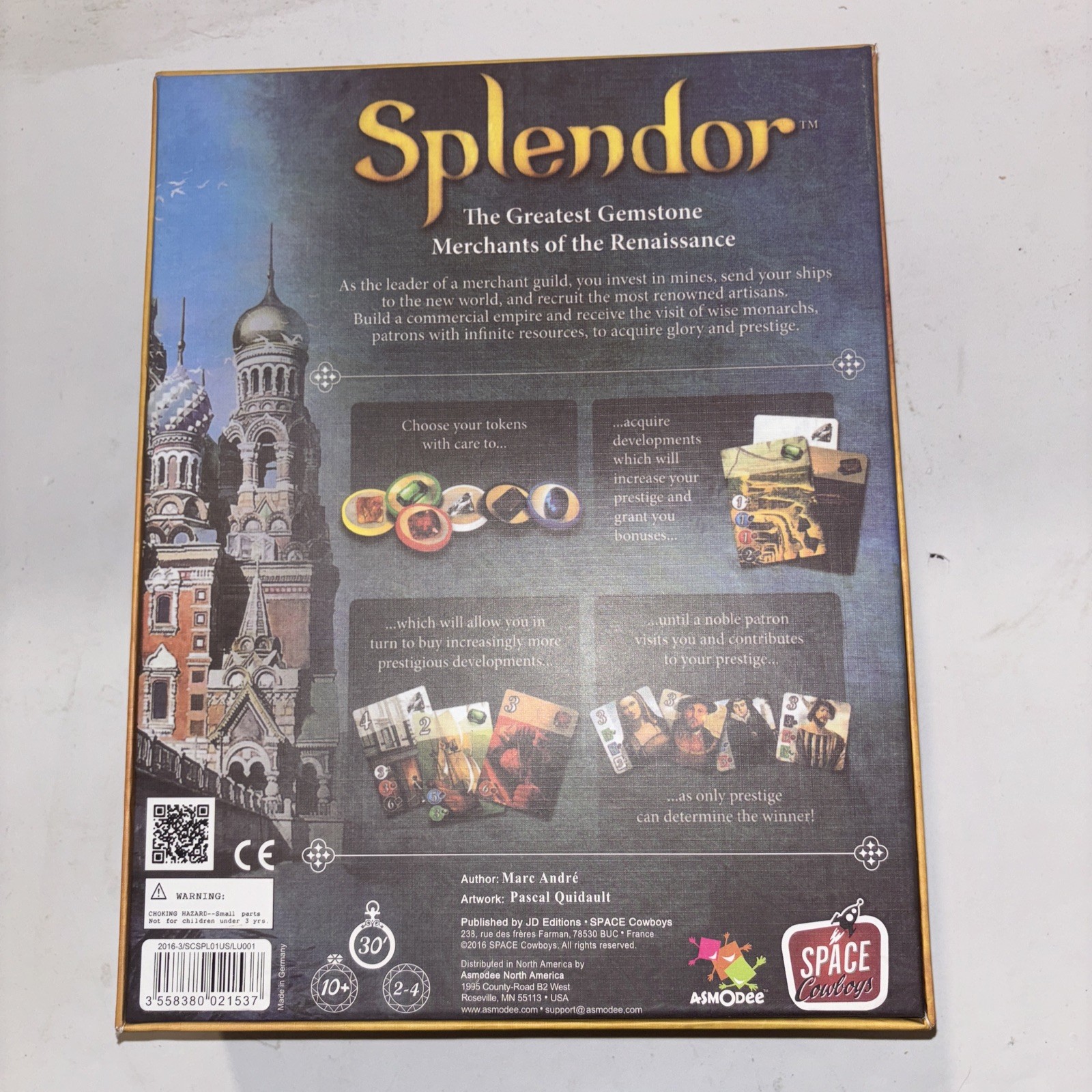 Splendor Strategy Board Game by Marc Andre 2-4 Players Space Cowboys Complete