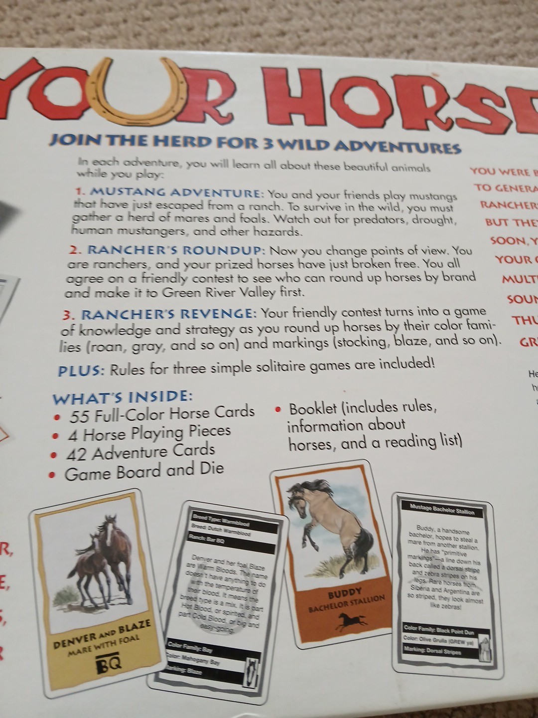 Herd Your Horses Wild Adventures Board Game (2009 Aristoplay, USA) Complete