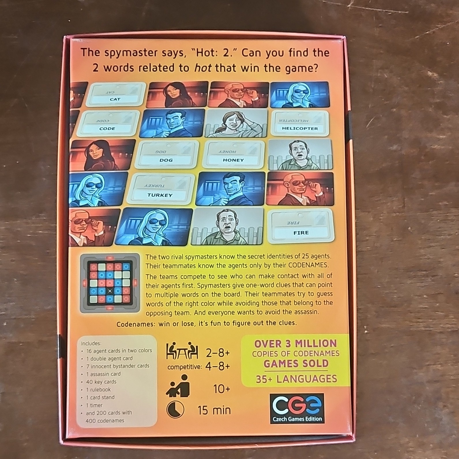 Czech Games Edition Codenames Word Party Game 2-8 Players 10+ Award