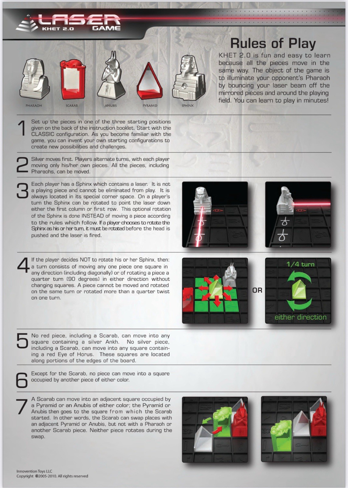 Laser Khet 2.0 Board Game Strategy Mensa ~ Tested With New Batteries!