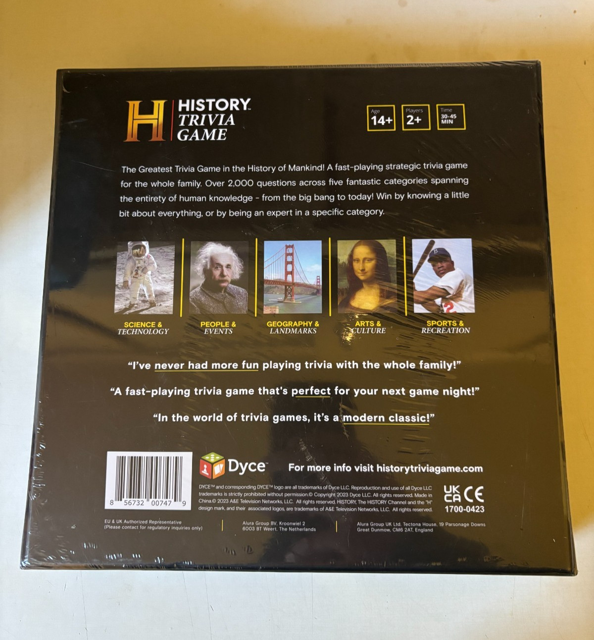 NIB 2023 History Channel: The Iconic General Knowledge Trivia Game Dyce