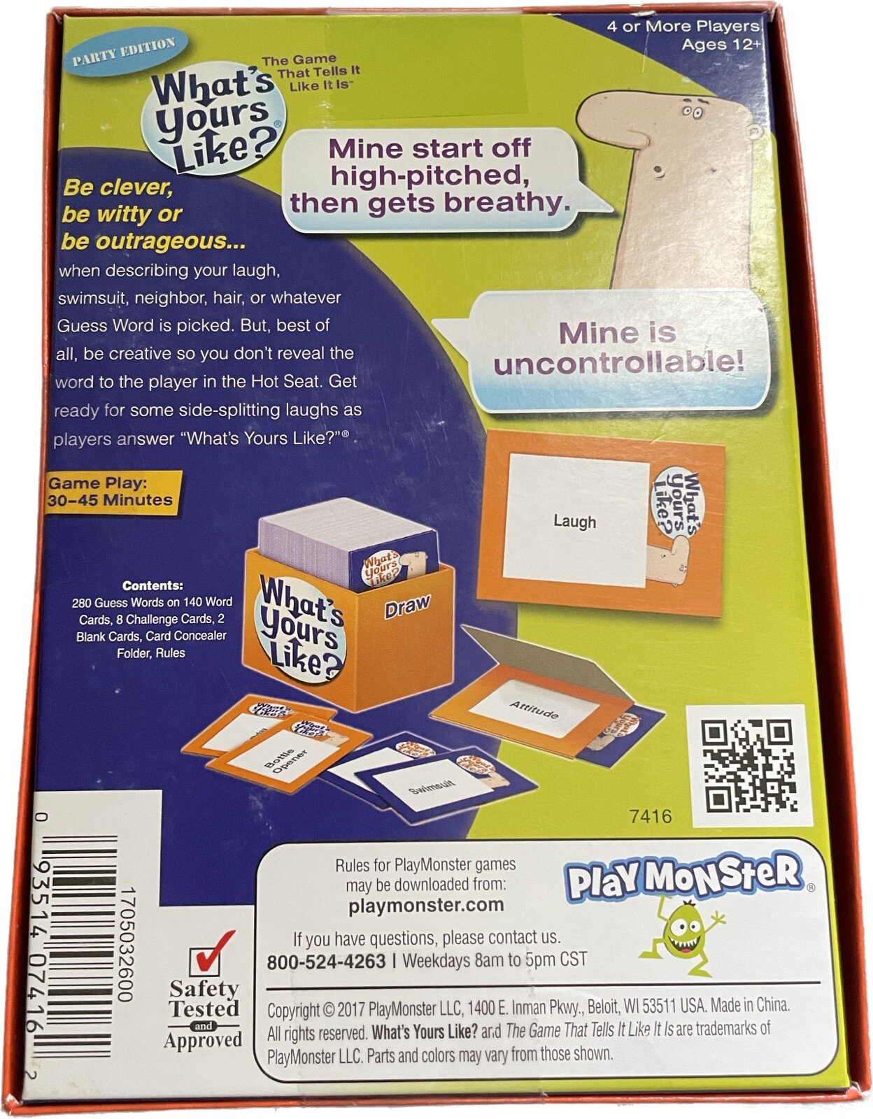 What’s Yours Like? Hilarious Party Edition Game 4+players Ages 12+ PlayMonster