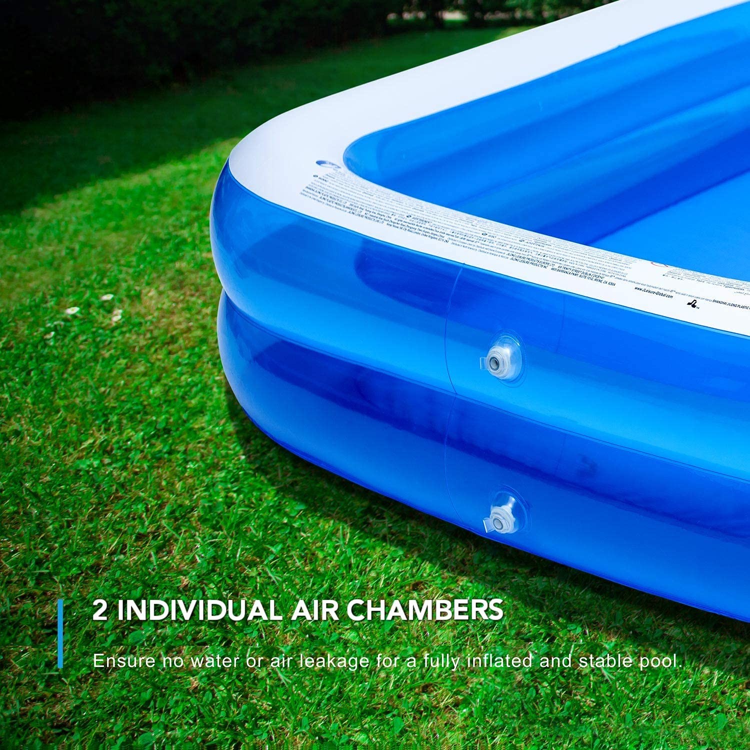 Inflatable Swimming Pool 103x69x20 Full Sized Family Backyard CHICLIST Lounge