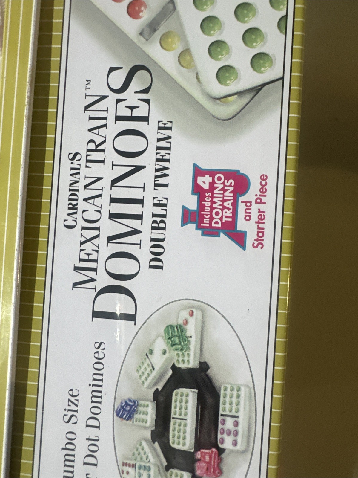 Cardinals MEXICAN TRAIN Jumbo DOMINOES Double Twelve Color Dot TIN 2005