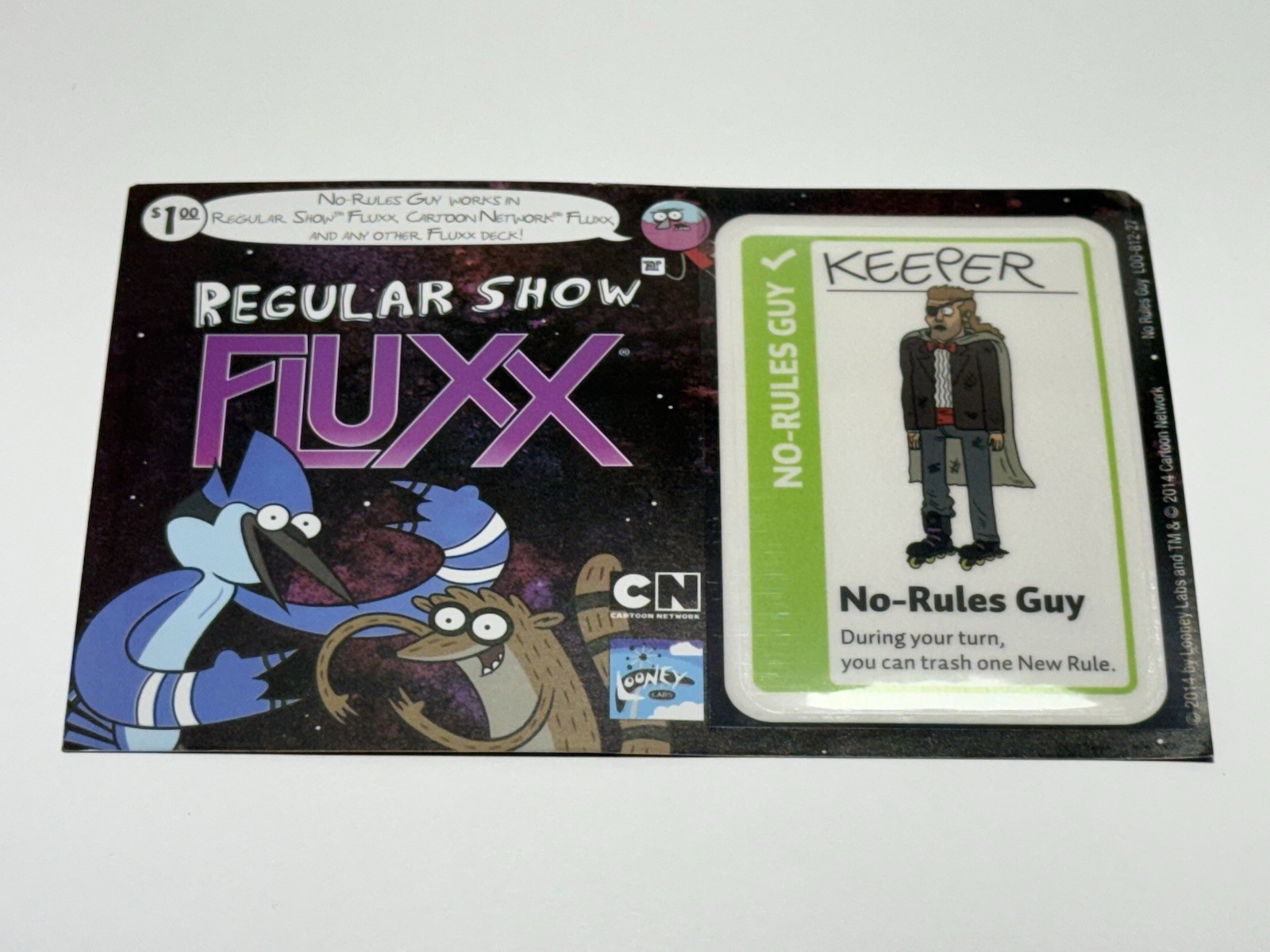 Regular Show Fluxx Promo Card Keeper No Rules Guy