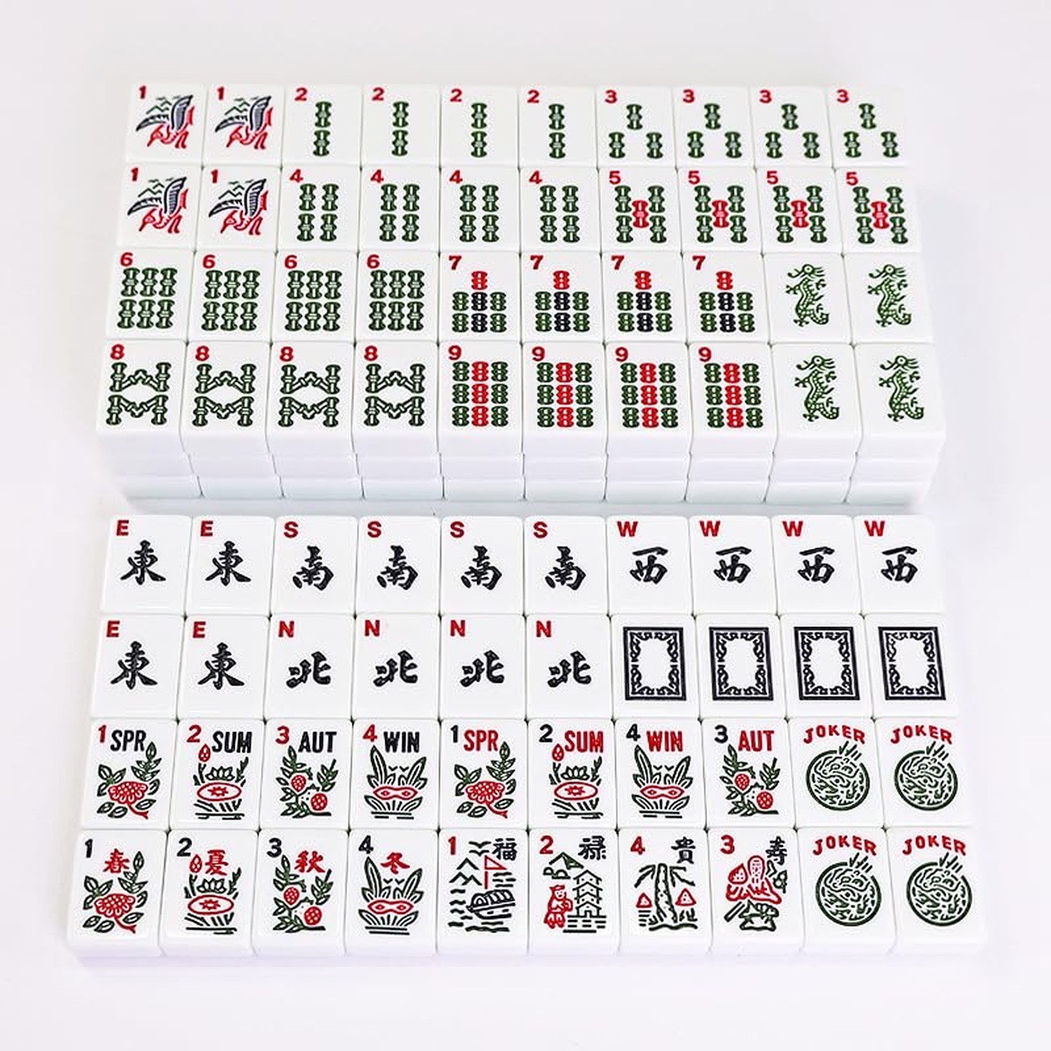 American Mahjong Tile Set, 166 Pink Tiles with Two Dices, Mahjong Tile Game f…