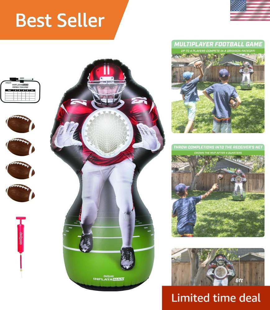 Gosports Inflataman Football Challenge: Inflatable Toss Game for Fun Parties