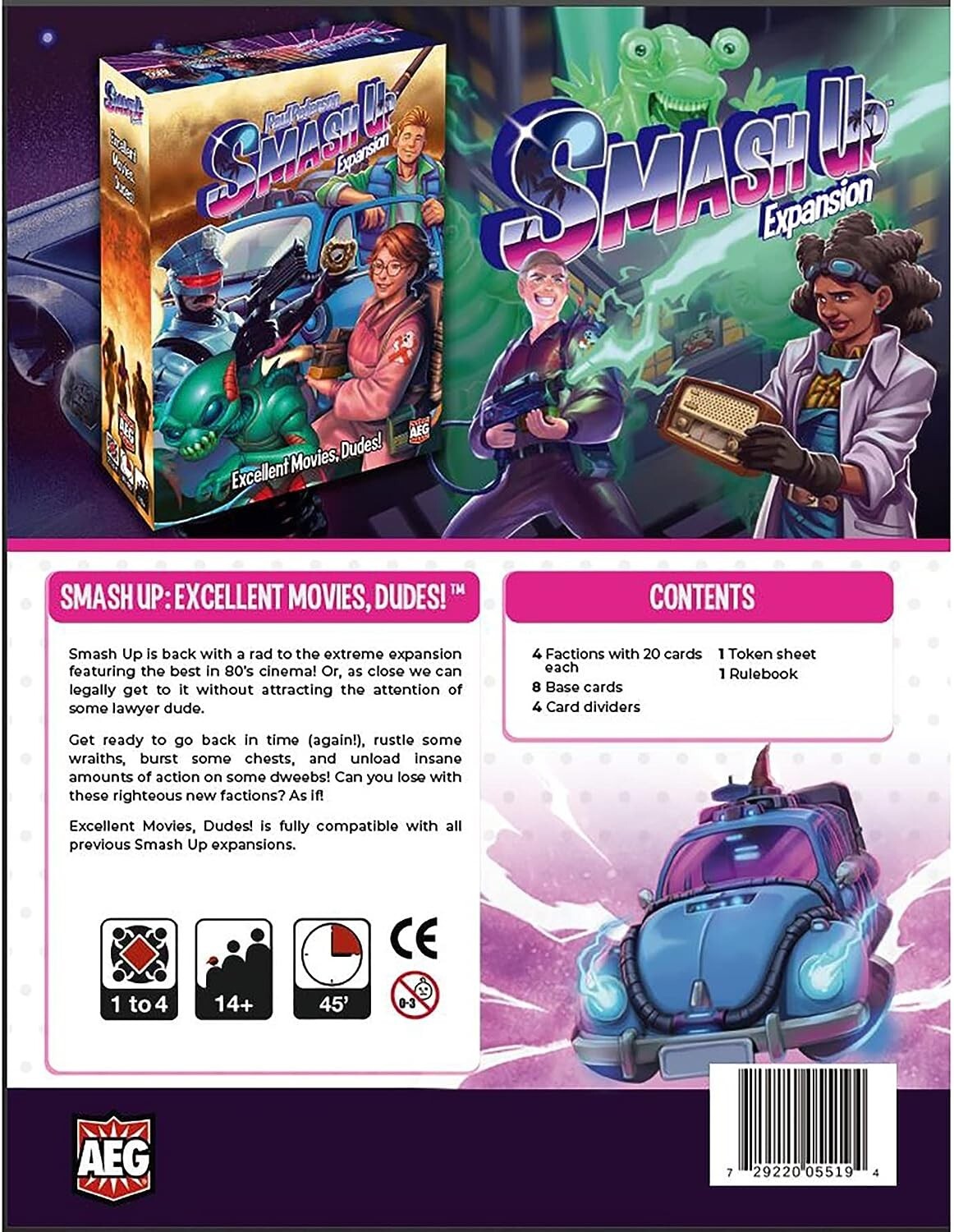 Smash Up Excellent Movies Dudes! Set Expansion Deck Building Card Game AEG 5519