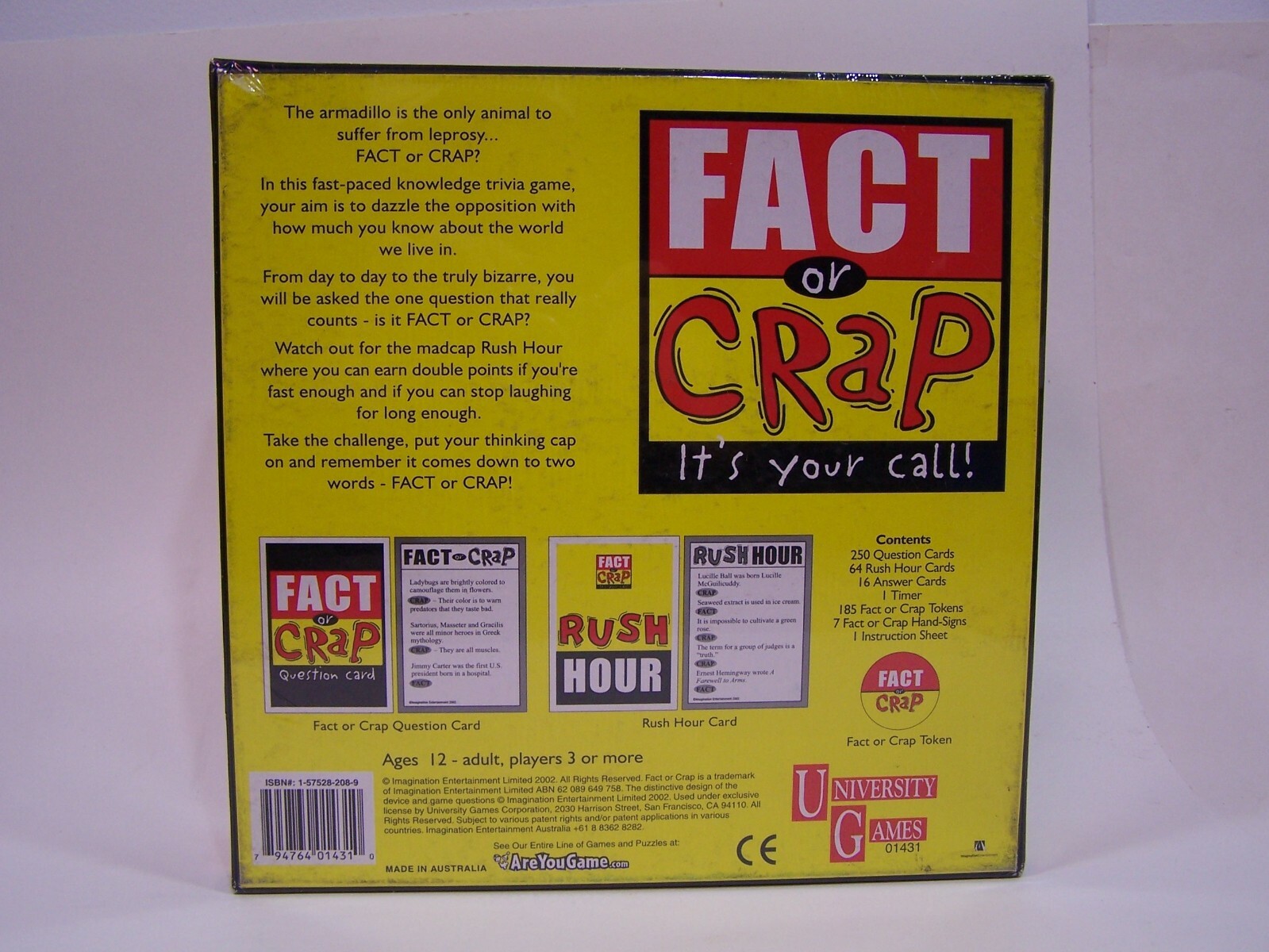 University Games Fact Or Crap Trivia Game Age 12 To Adult 3 – 8 Players