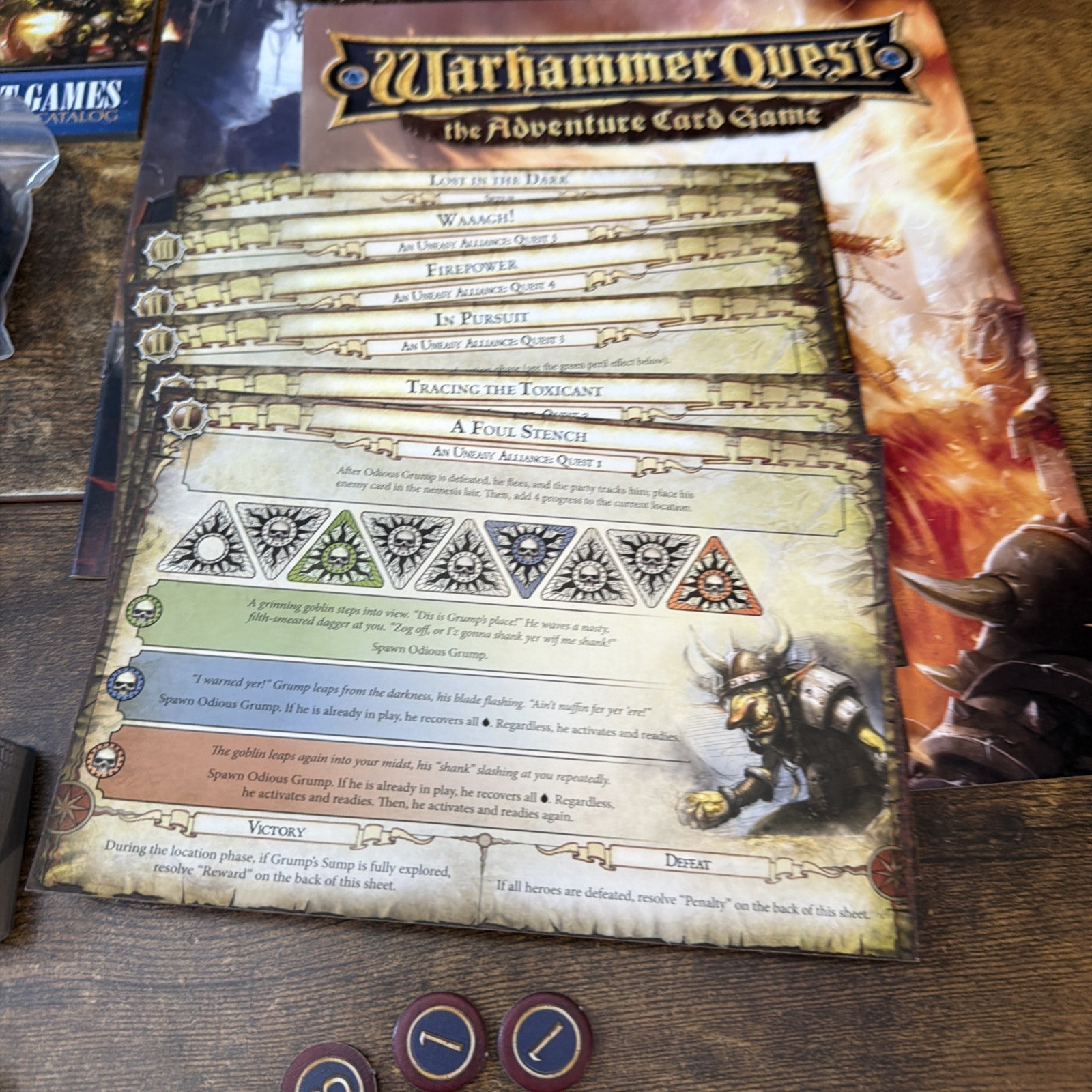 Warhammer Quest The Adventure Card Game Fantasy Flight Games 2015 Complete