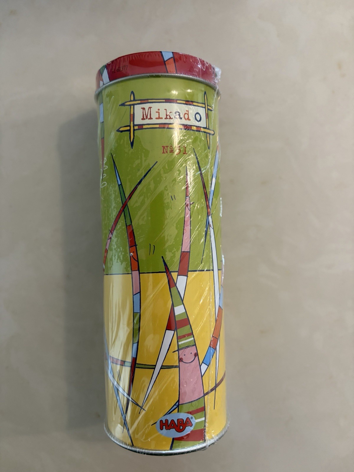 HABA Mikado No. 1 Pick-Up Sticks Game New Tin Canister Classic Wooden Game