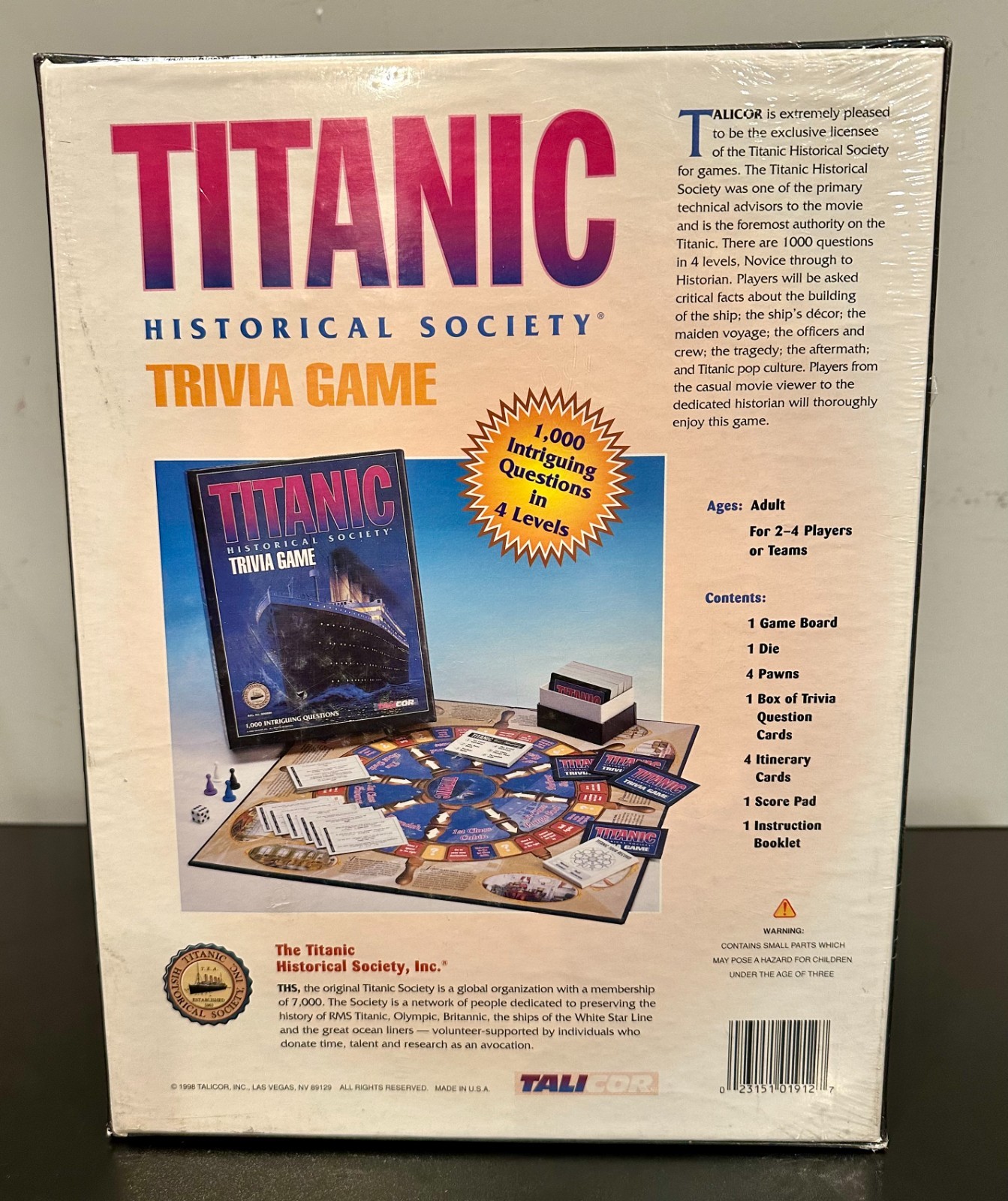 Titanic Historical Society Trivia Game by Talicor 1998 *NEW & SEALED*