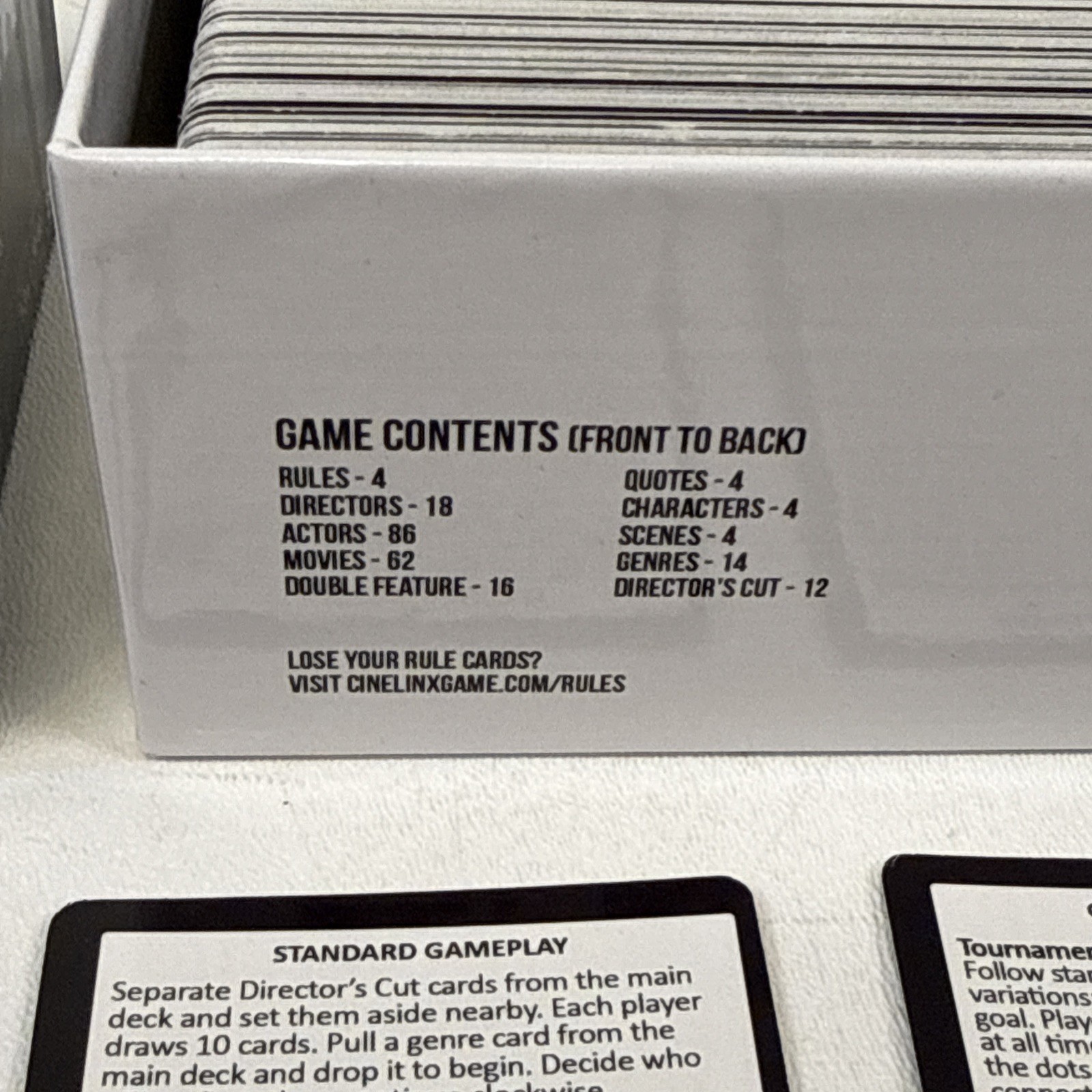 Cinelinx Card Game for People Who Love Movies Trivia 2014 Media
