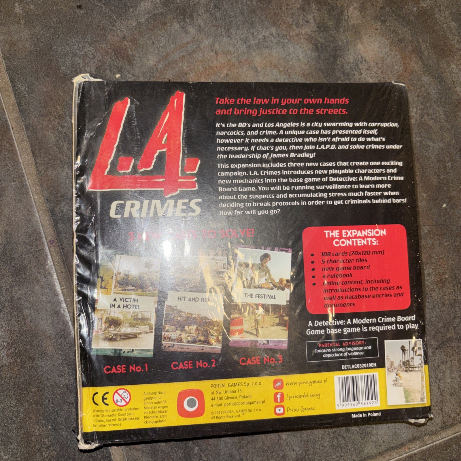 NEW-SEALED Detective: L.A. Crimes Board Game Portal Games A Modern Crime