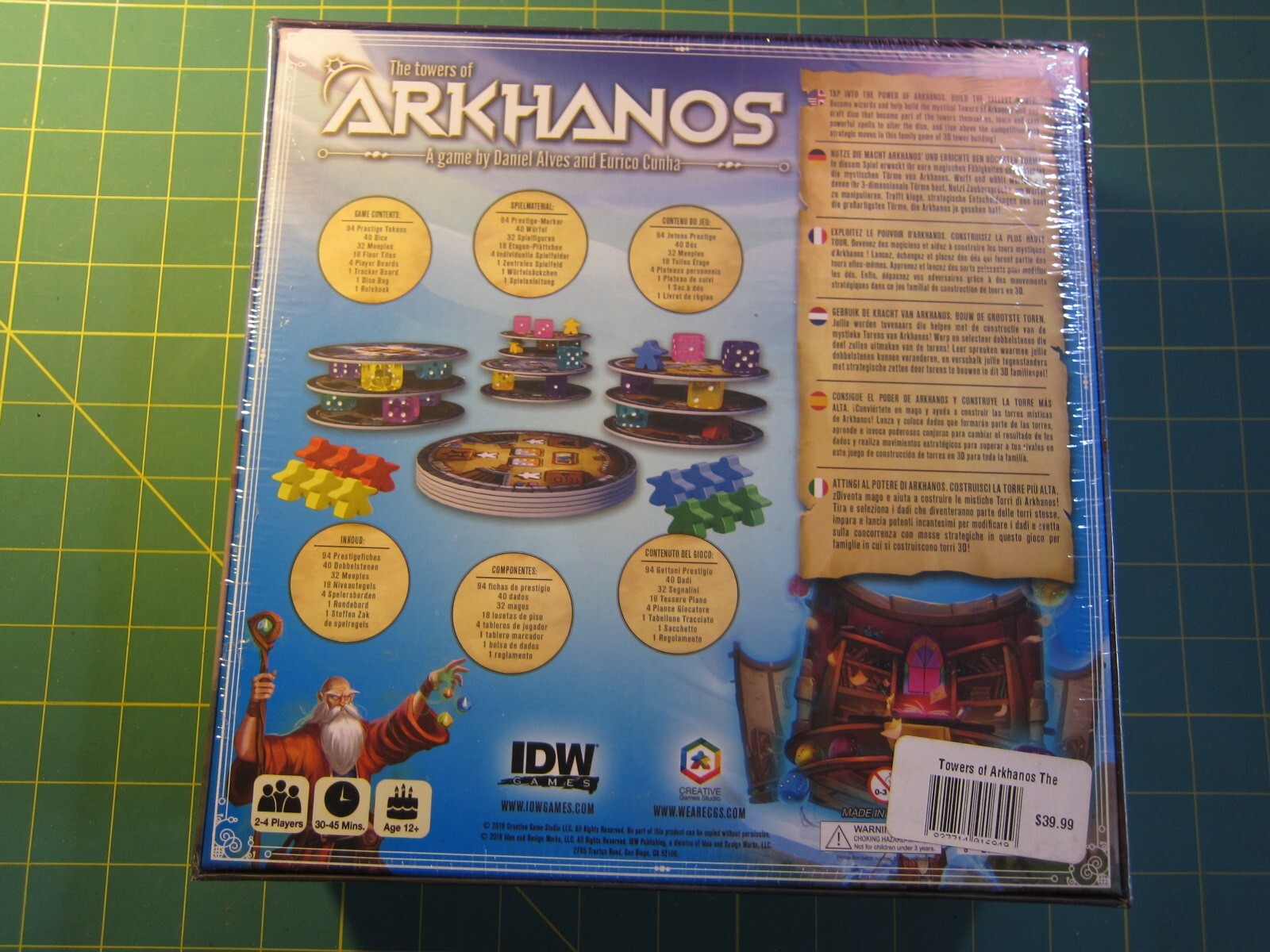 THE TOWERS OF ARKHANOS BOARD GAME IDW English 2019 NEW