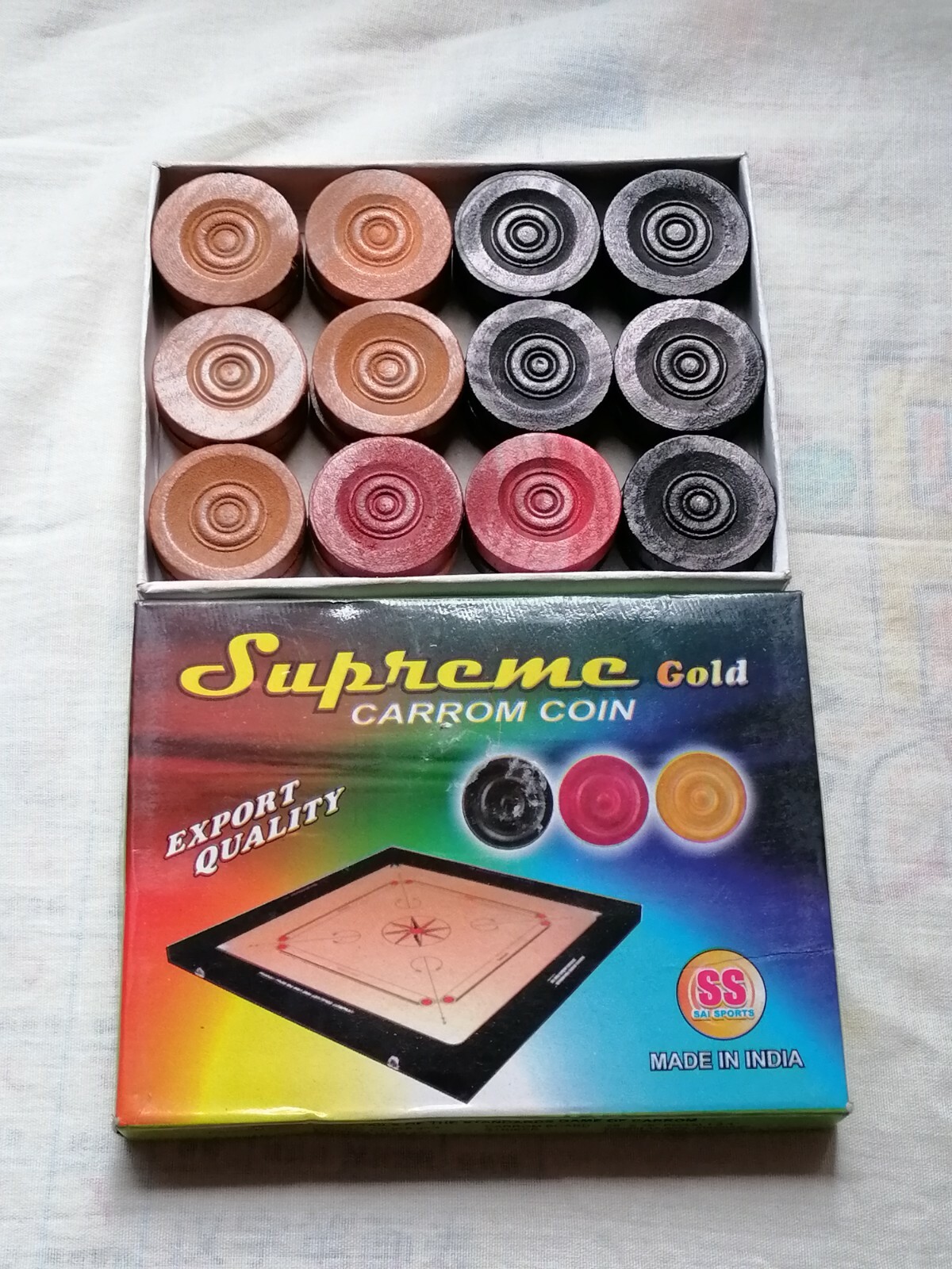 Supreme Carrom Board Coins Piece 24 Coins 1 Striker 140g Carrom Board Coin Game