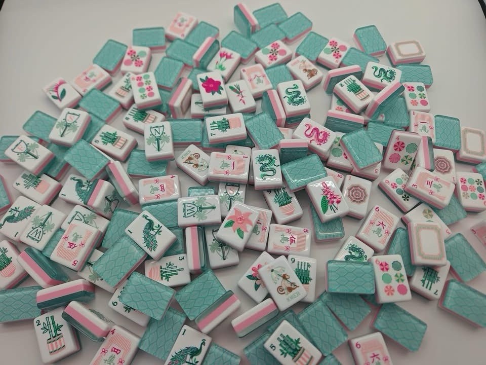 Cabana Lounge Inspired 3-Layer American Mahjong Tiles