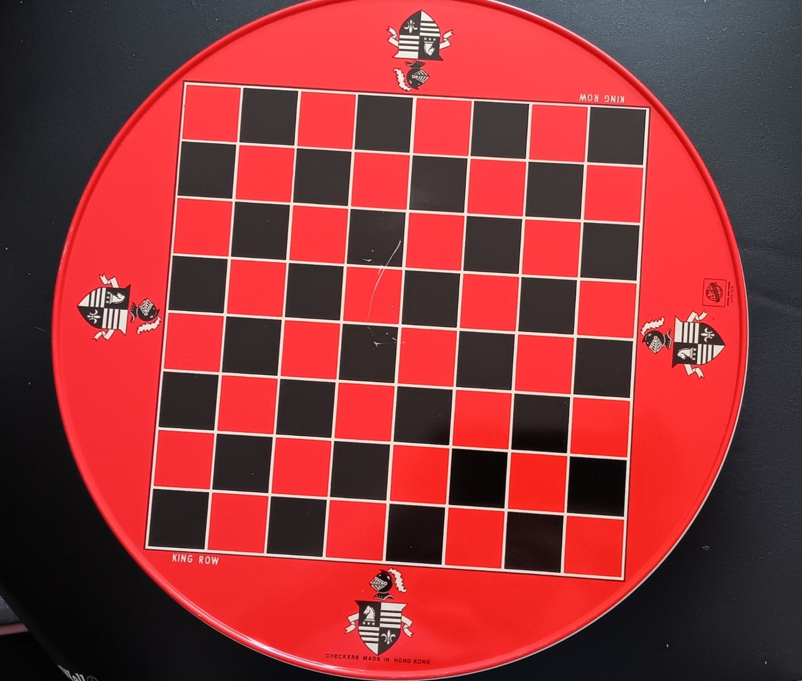 VINTAGE 1960s/70s Ohio Art CHINESE & REGULAR CHECKERS Game #537 Tin Board + BOX