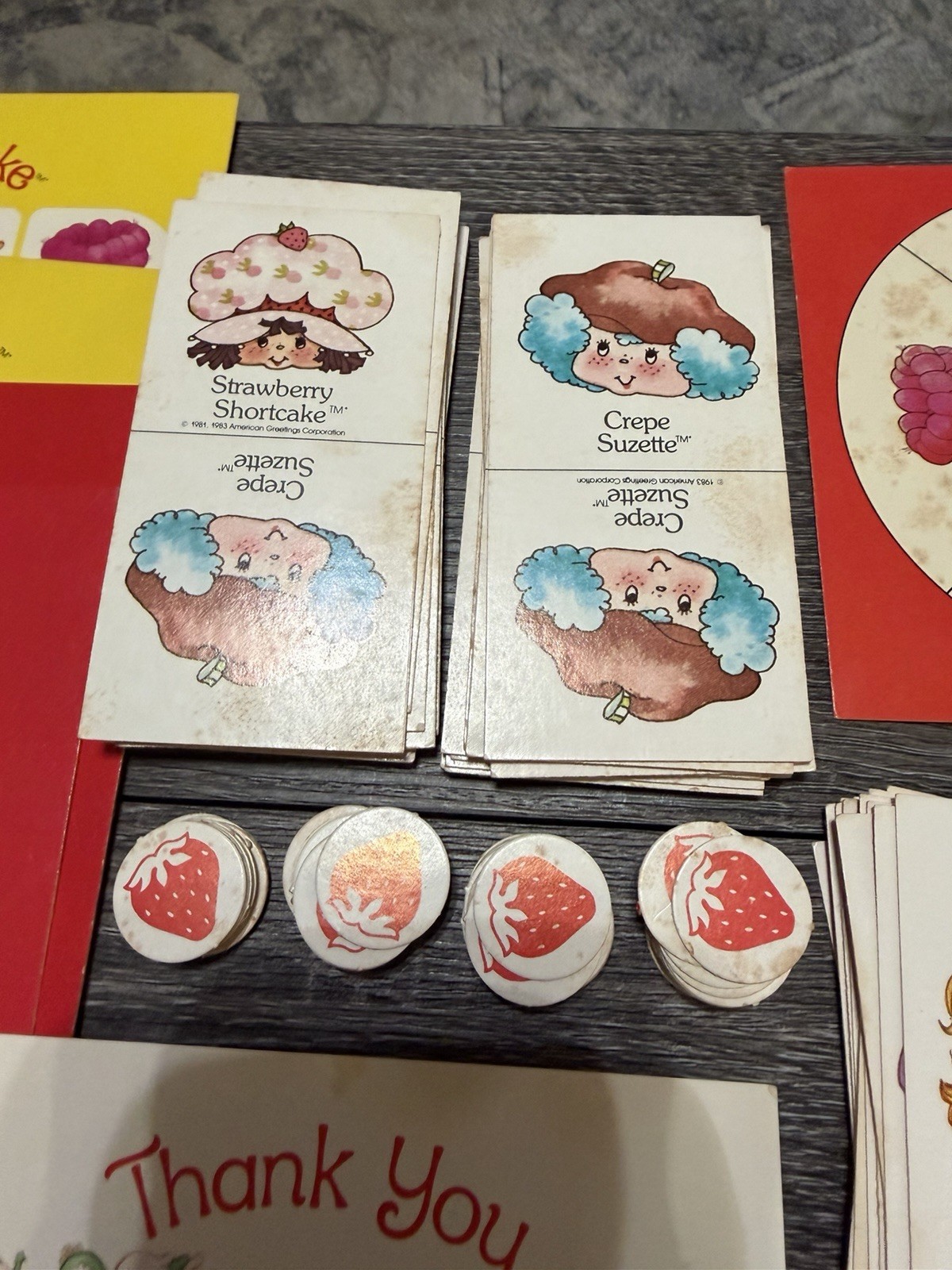 Vintage Strawberry Shortcake Game Basket 4 In 1 Game 1981 Parker Brothers