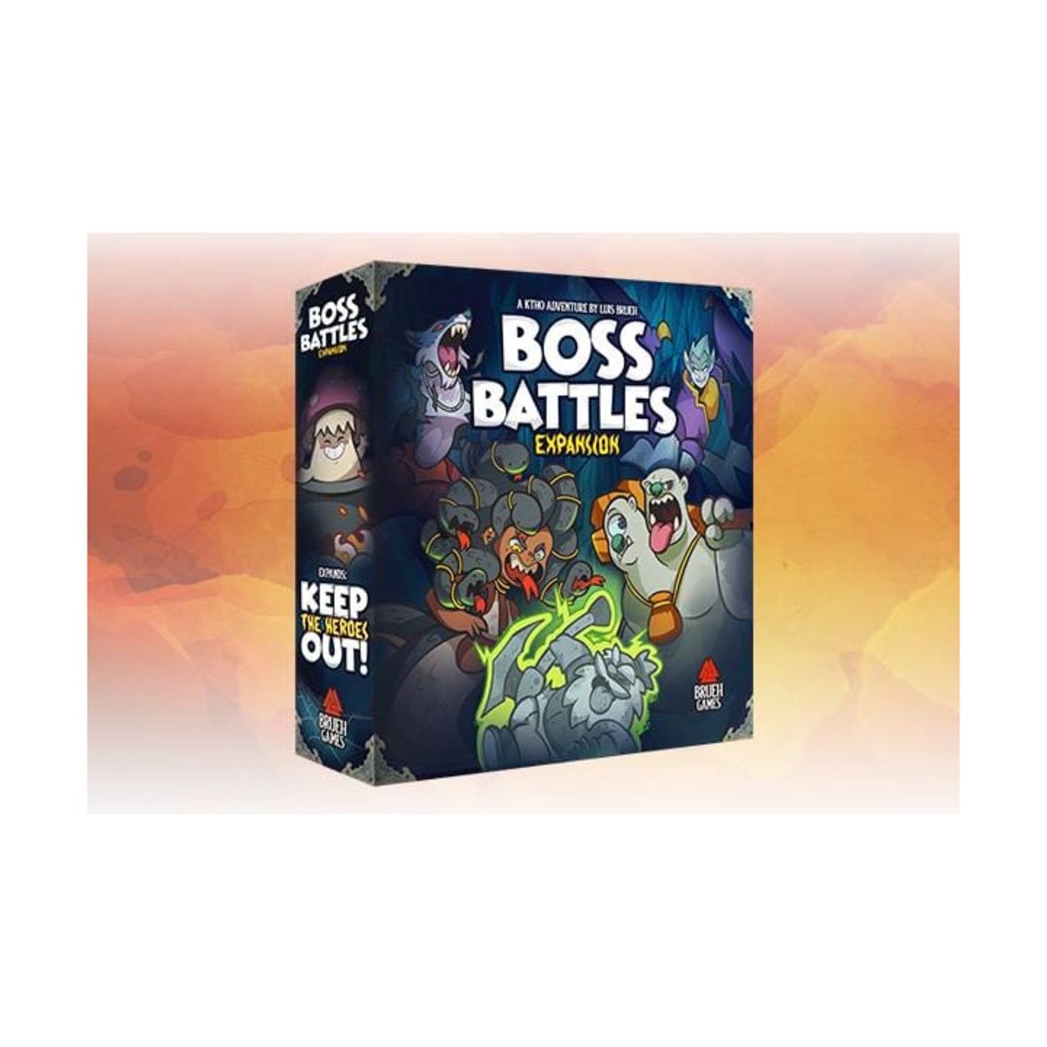 Brueh Keep the Heroes Out Boss Battles Expansion (Kickstarter Ed) Box SW (New)