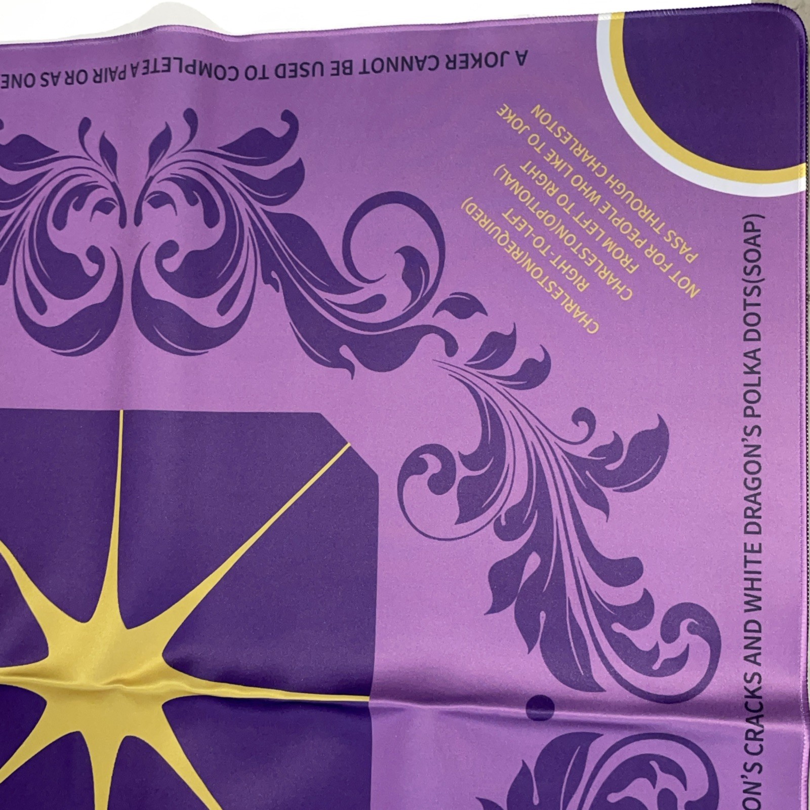Mahjong Gaming Mat 31x31in Natural Rubber 3mm Thickened Non-Slip Purple New