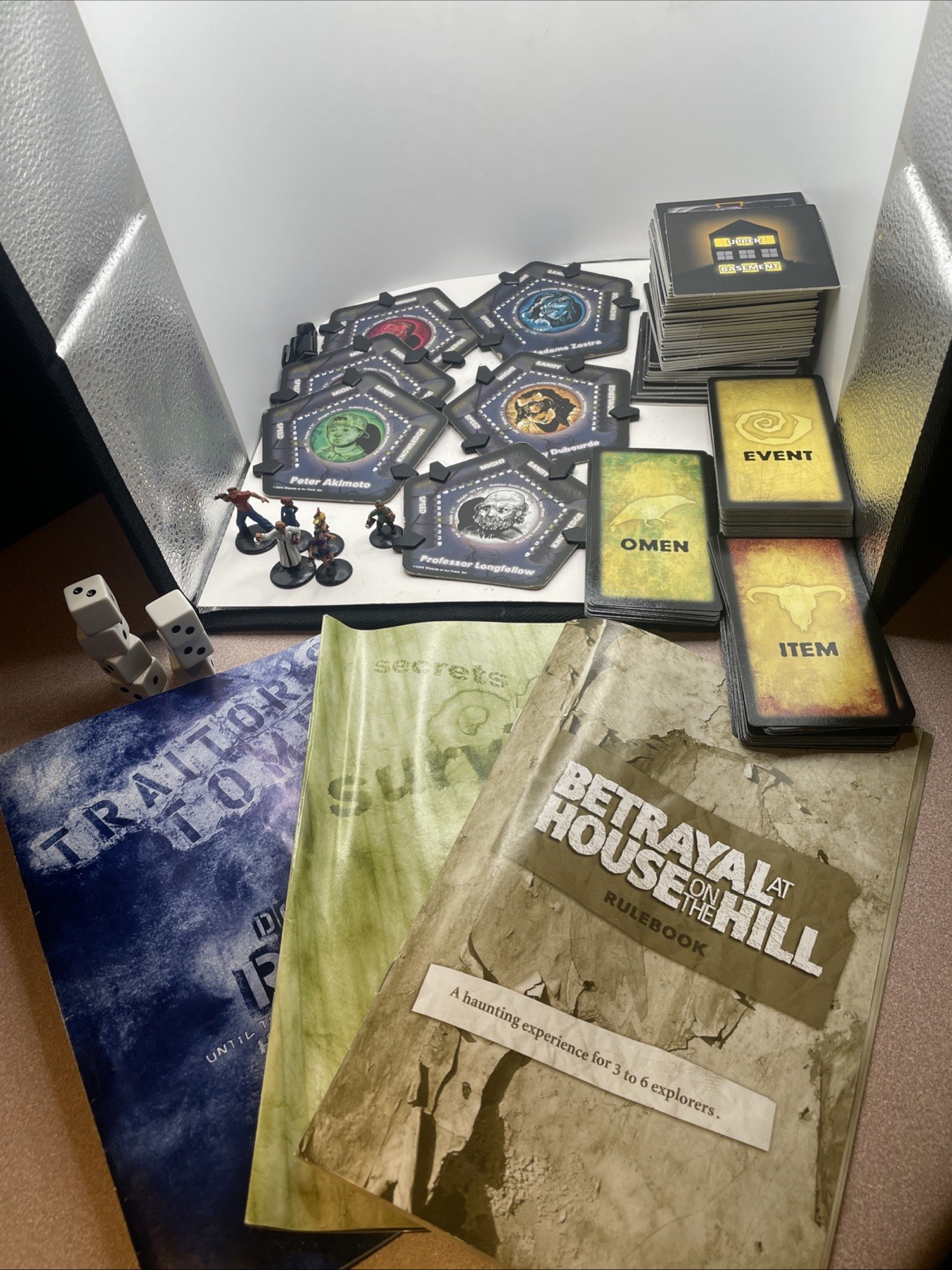 Betrayal at House on the Hill Board Game – Incomplete – Parts & Pieces Only