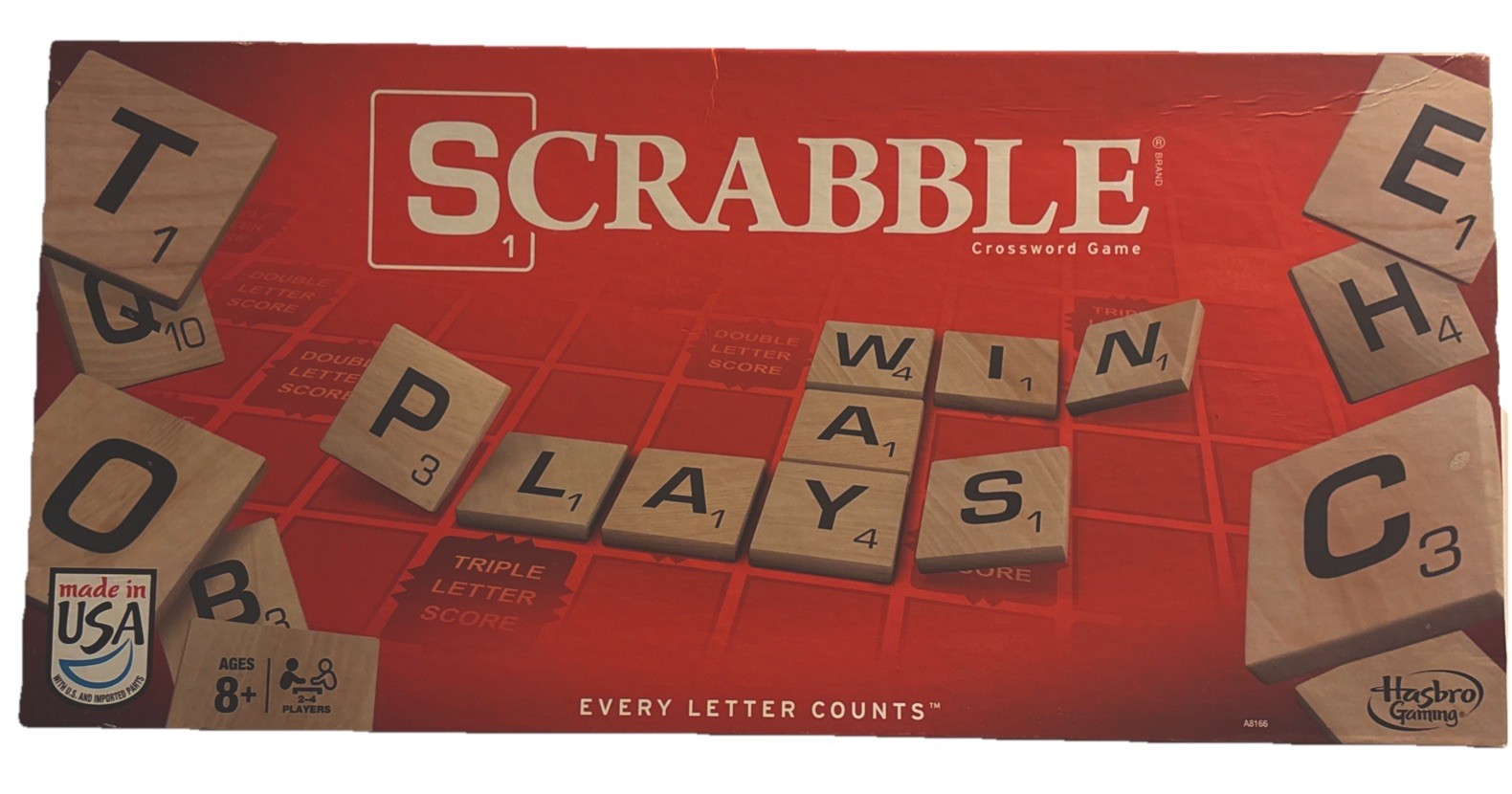 Hasbro Scrabble Game. Complete Good Set. 2013 Ed.The Letters Wood. See Descriptn