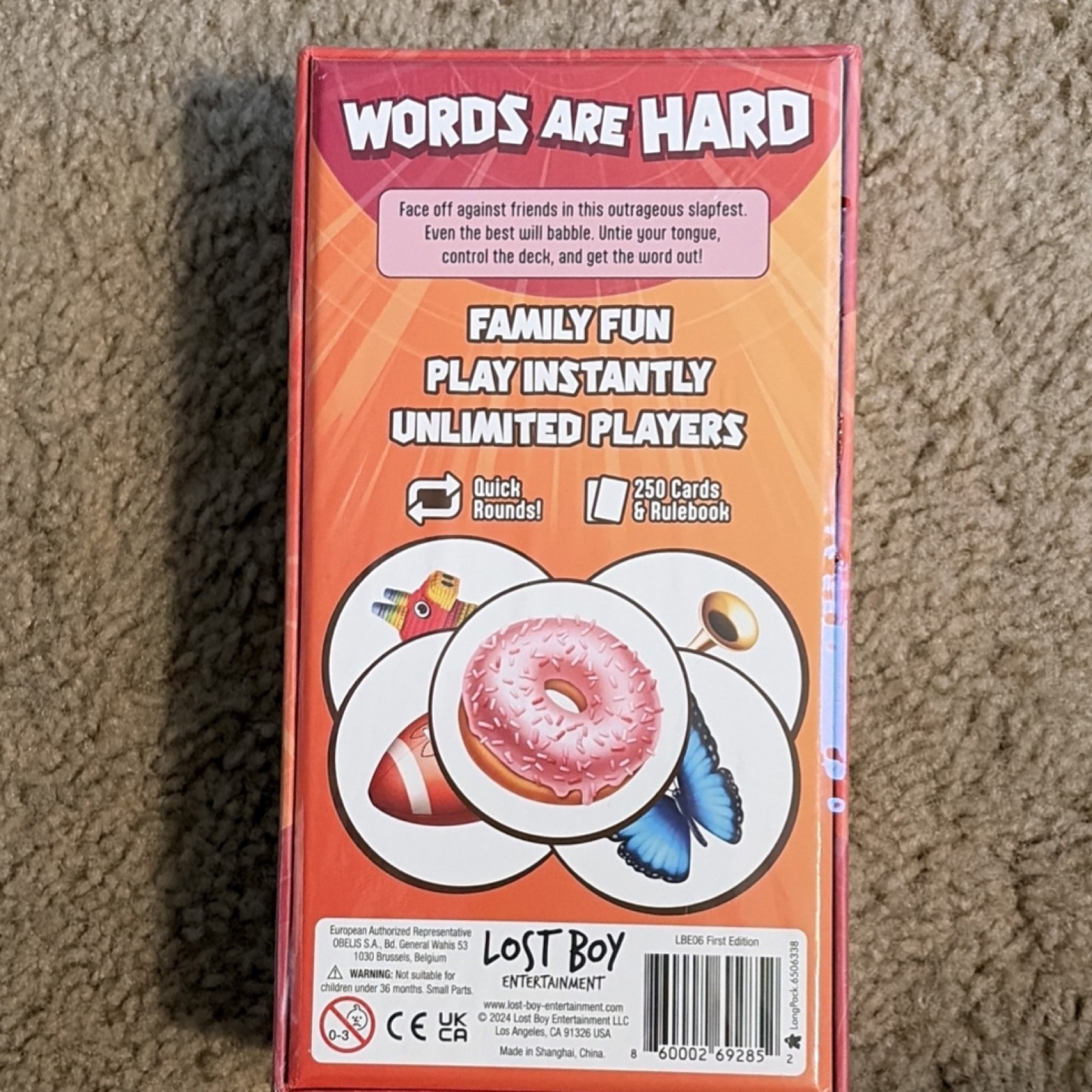 Lost Boy Entertainment Words Are Hard Card Party Game, 2+ Players, Ages 8+