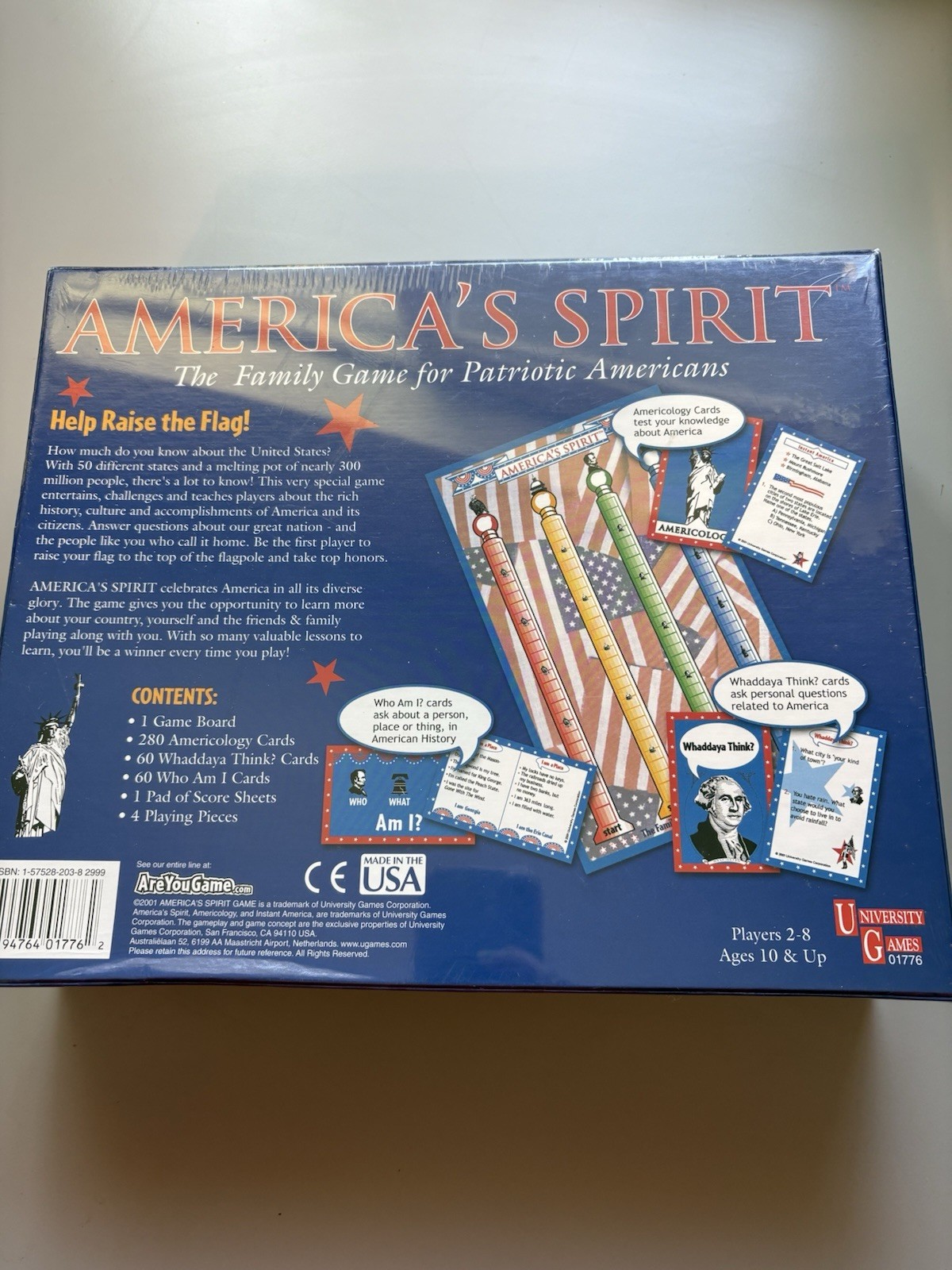 America’s Spirit The Family Game for Patriotic Americans Board Game, 01776