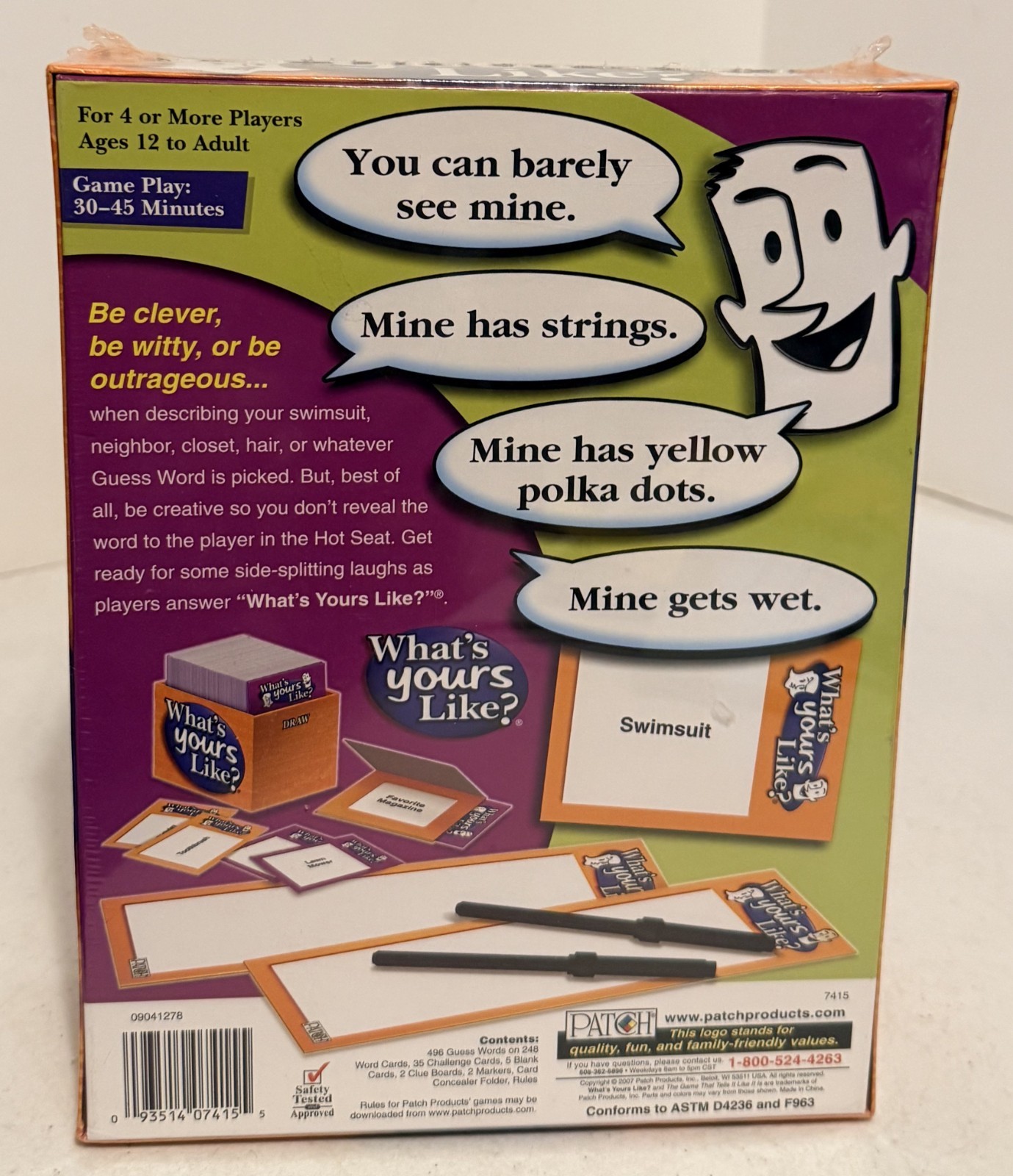 “What’s Yours Like?” Game FAMILY FUN AGE 12 AND UP Sealed New In Package