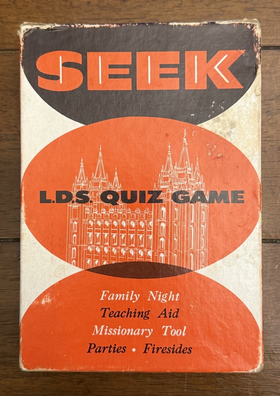 Vintage 1958 Seek LDS Quiz Game Bookcraft Mormon Trivia Card Game Retro 1950s