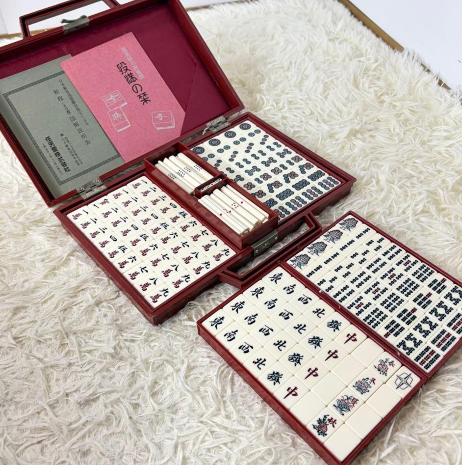 Nintendo Yakuman Diamond Mahjong Tile Set Heavy Tiles Vintage Complete Japan