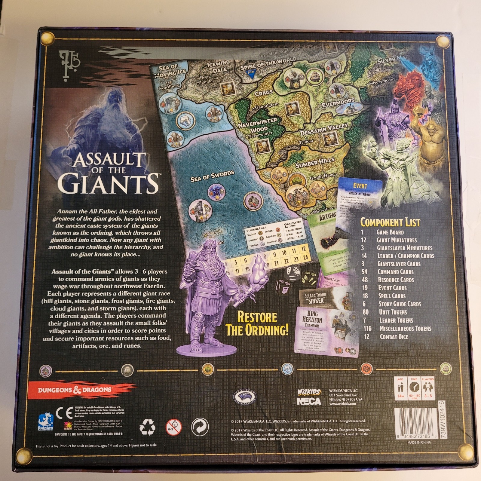 Dungeons & Dragons ASSAULT OF THE GIANTS Board Game WizKids 2017 NEW