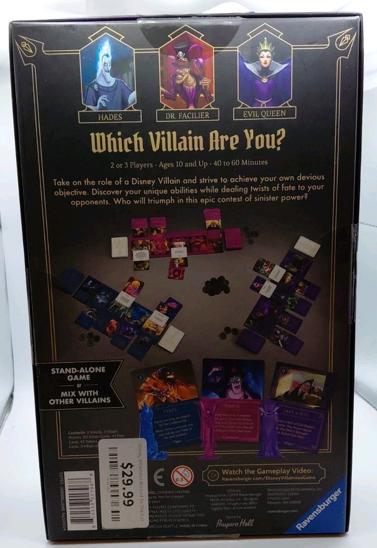 Ravensburger Disney Villainous: Wicked to The Core Board Game Complete CIB