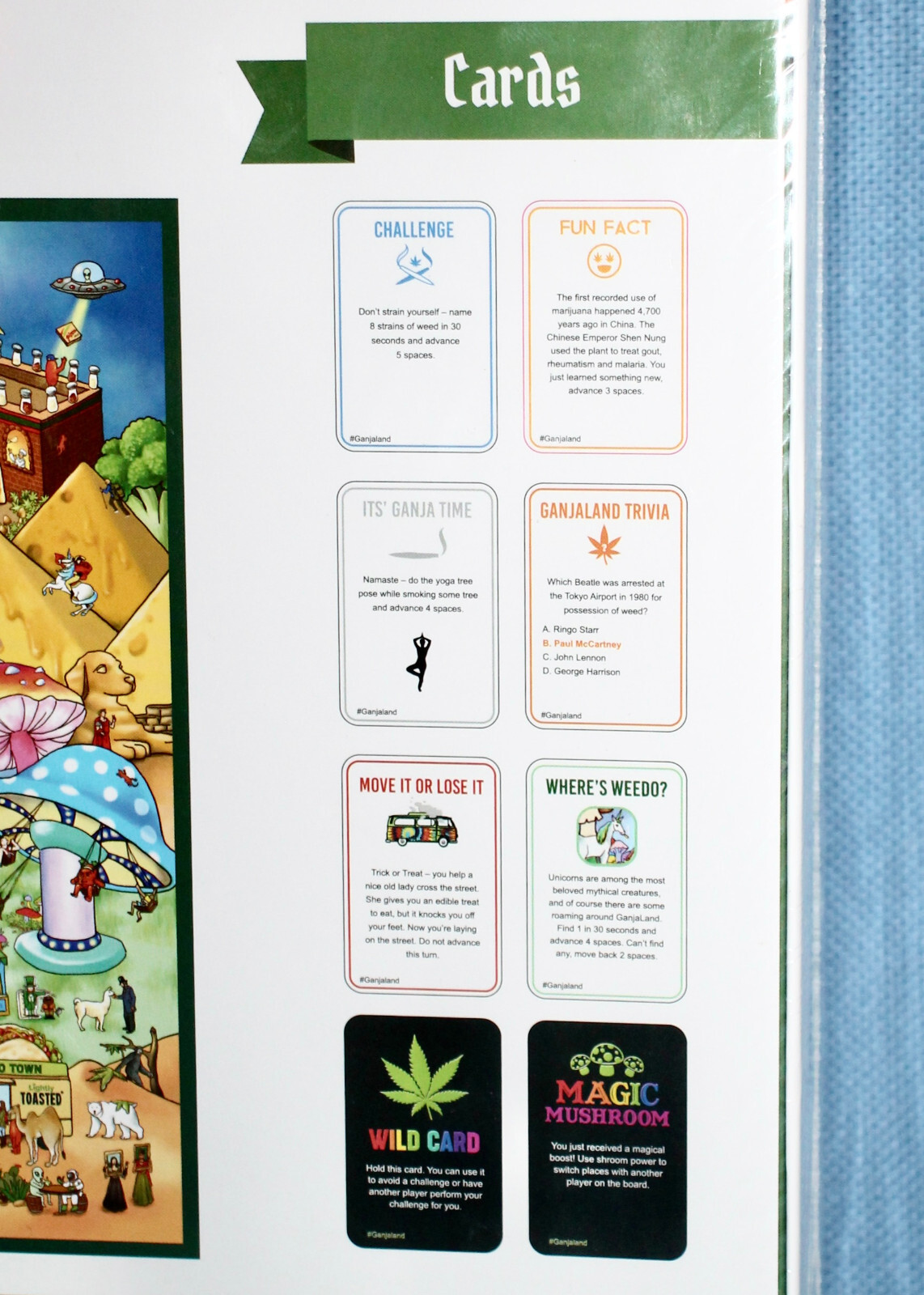 GANJALAND An Epic Weed Adventure! Board Game for Adults NEW Sealed Box