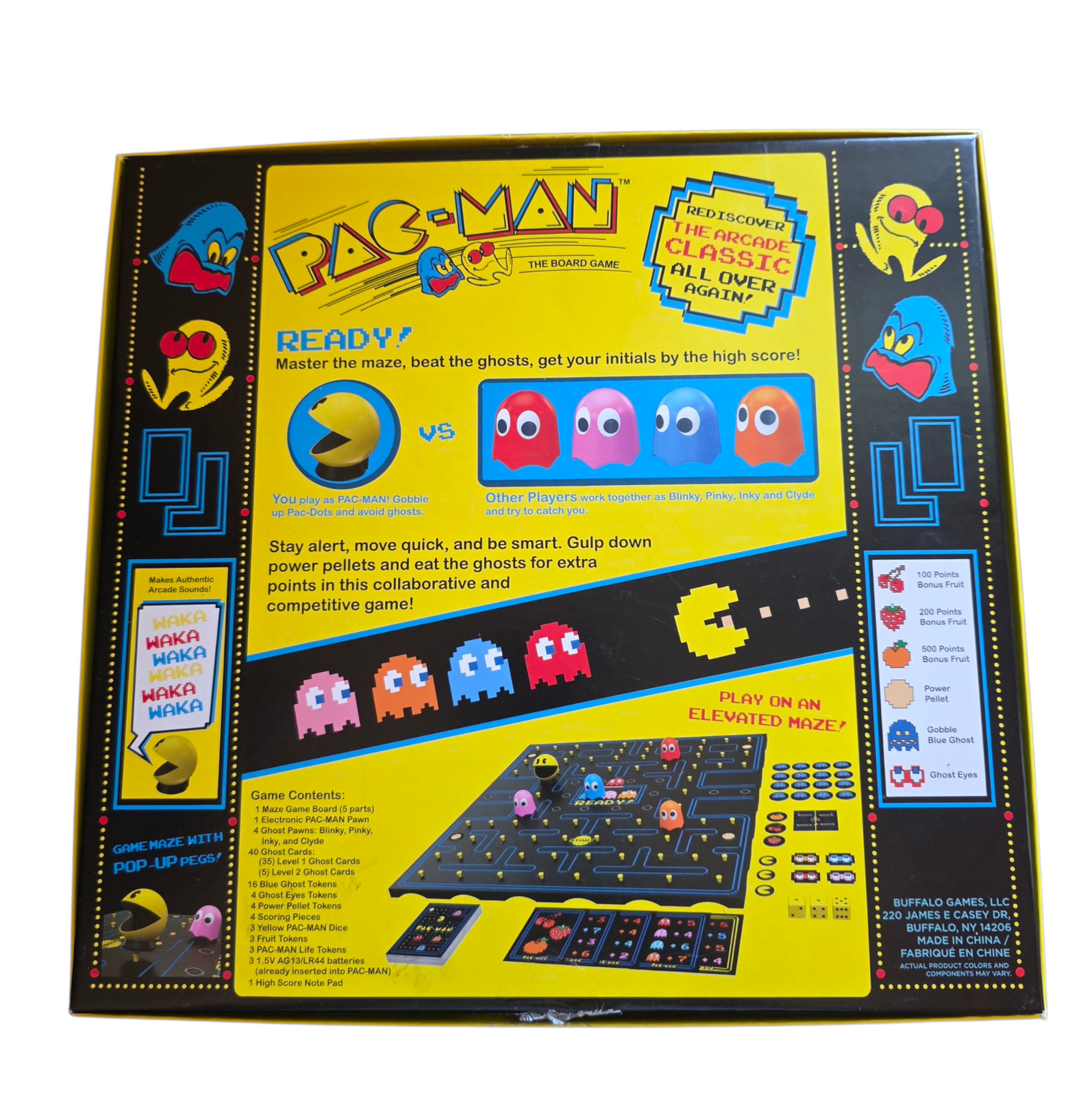 Pac-Man The Board Game Electronic Classic Arcade Sounds Buffalo Games 2-5 Player