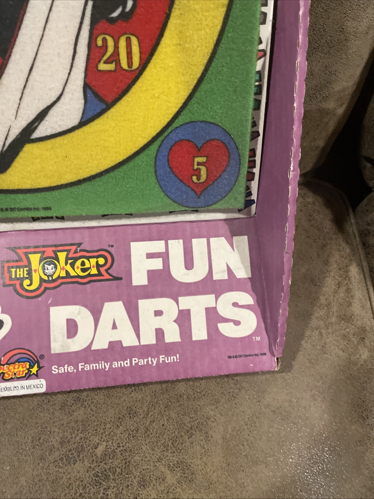 Vintage 1989 The Joker Fun Darts Game Spectra Star DC Comics 4501 Rare
