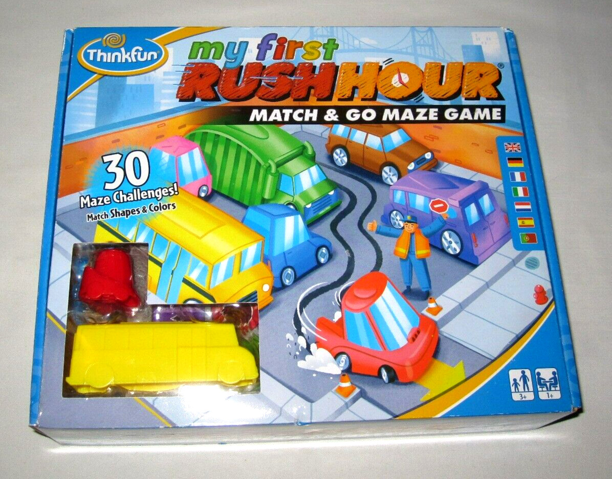 ThinkFun My First Rush Hour STEM Toy Traffic Parking Match & Go Maze Game – NEW