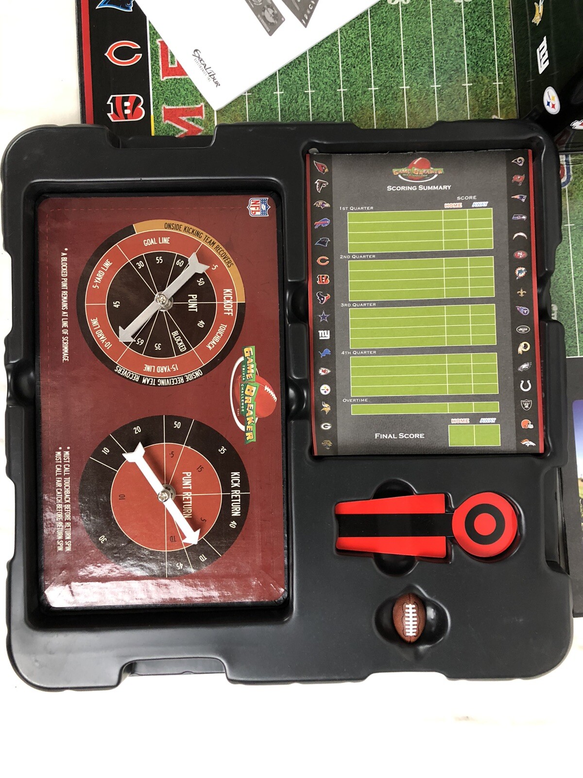 GAME BREAKER TRIVIA CHALLENGE NFL BOARD GAME BY EXCALIBUR 2007
