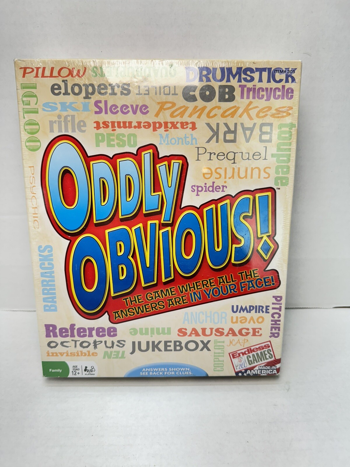 Oddly Obvious! Endless Games Factory Sealed NEW Free Shipping Family Game Night
