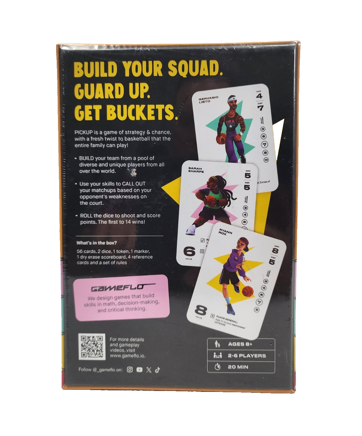 Gameflo Pickup Basketball Card Game Of Strategy Ages 8+ 2 – 6 Players NIP Sealed