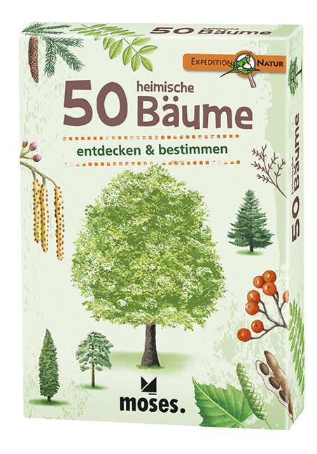 50 Native Trees Expedition Nature Moses Kids Educational Card Game Quiz Game