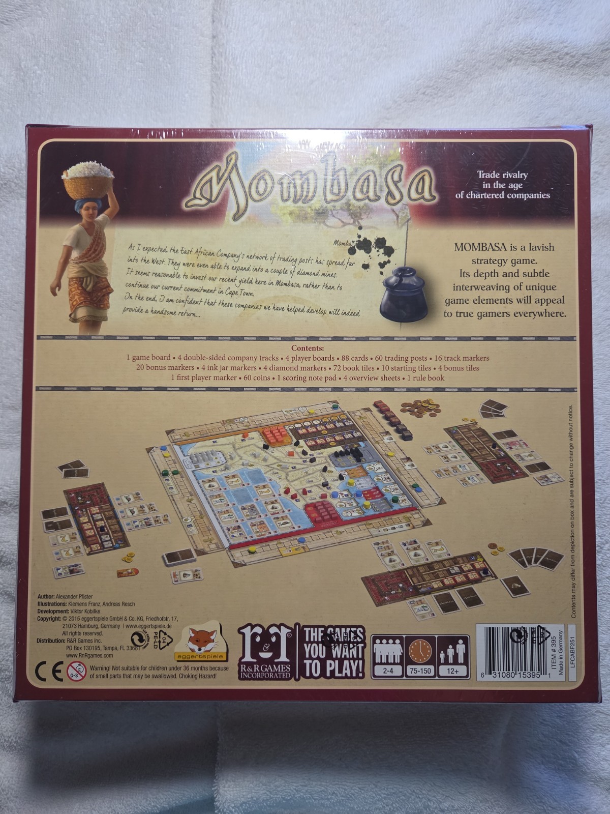 Mombasa Game R&R Games Alexander Pfister 100% Complete 2015 Made Germany SLEEVED