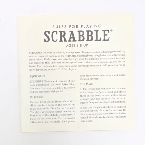 2019 WS GAME COMPANY DELUXE ED. SCRABBLE ROTATING WOOD COLLECTOR GAME SET EUC