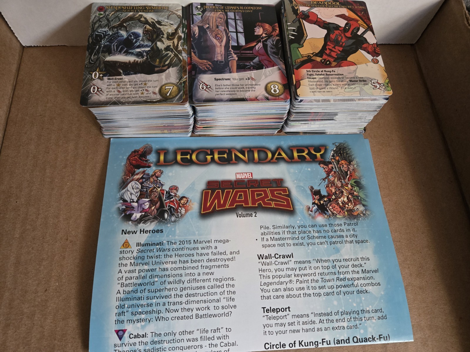 Upper Deck Marvel Legendary Secret Wars Vol. 2 – MINT – COMPLETE – NO BOX
