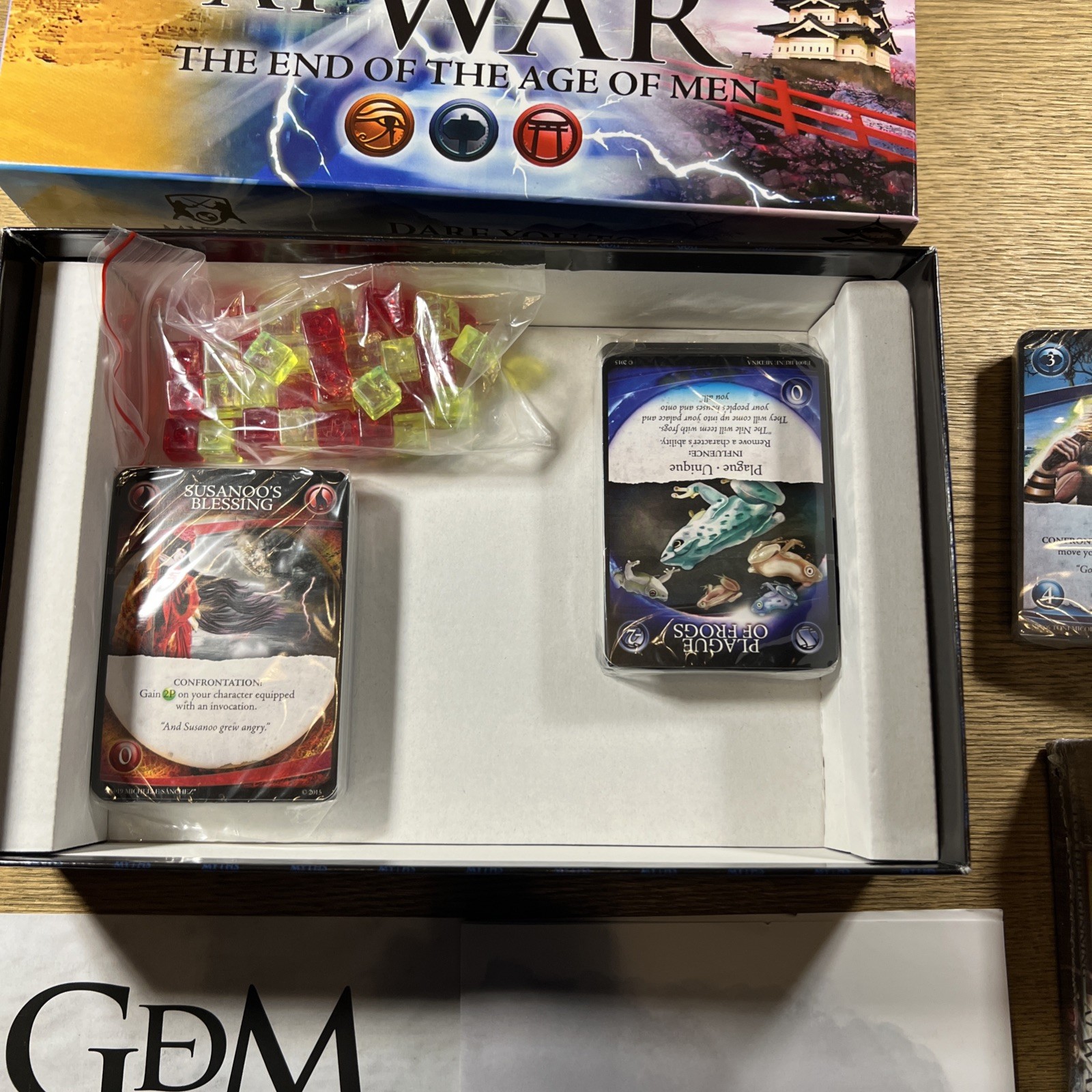 Myths At War The End of The Age of Men Card Game Open Unplayed Cards Sealed