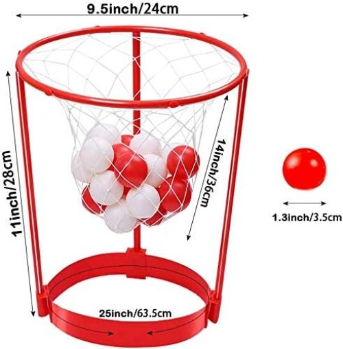 2 Pack Head Hoop Basketball Party Game for Kids and Adults, Adjustable Basket…