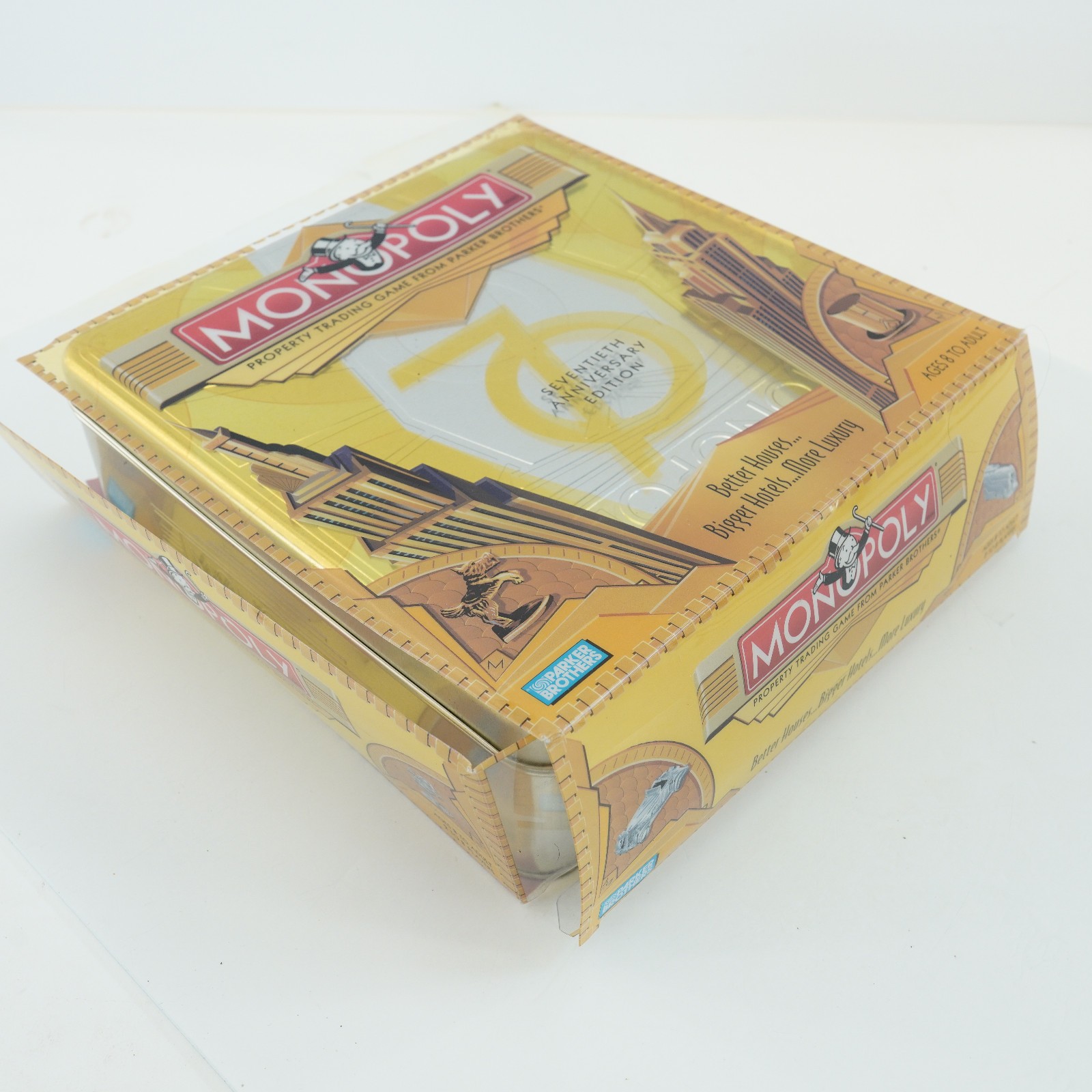 Monopoly 70th Anniversary Edition Metal Tin Board Game Parker Brothers 2005
